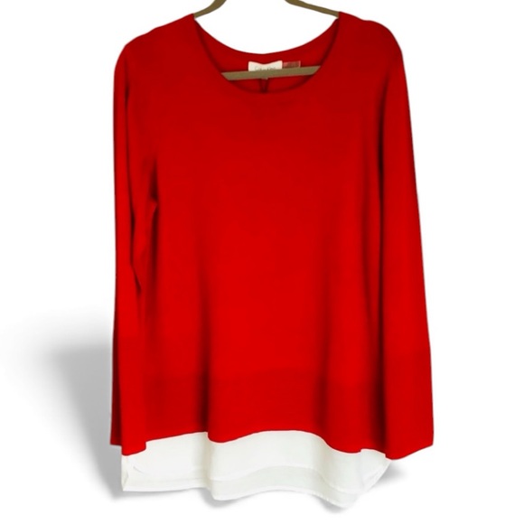 Calvin Klein Sweaters - Calvin Klein Red Sweater Blouse